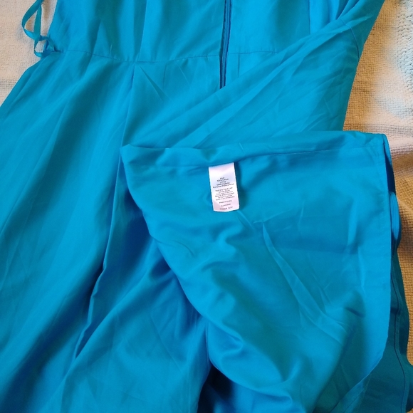 Talbots Embroidered Sateen Fit-and-Flare Dress - Picture 9 of 14